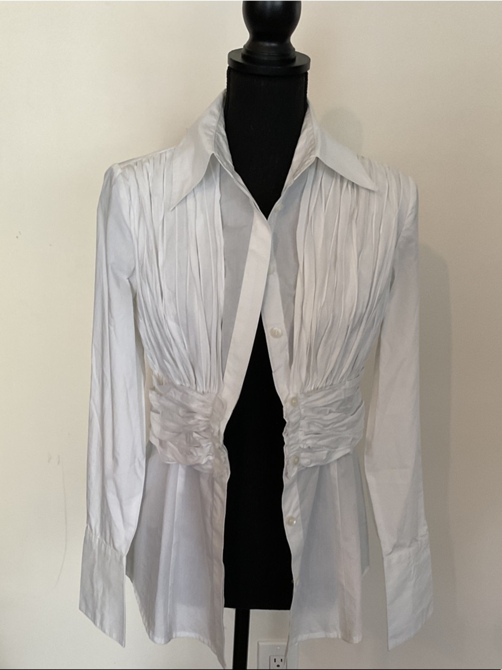 INC International Concepts White Collared Button Shirt - Picture 4 of 4